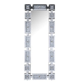 Noralie Mirrored & Faux Diamonds Accent Floor Mirror Model 97756 By ACME Furniture